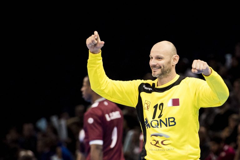 170117 Qatars Keeper Danijel Saric Jubel Handball WM Nationalteam Katar Argentinien 17 j